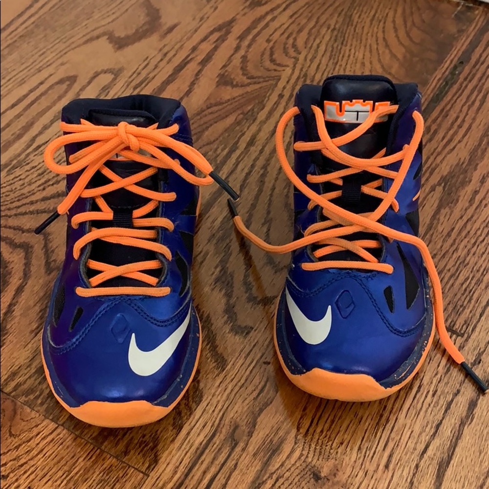 Nike Lebron X basketball sneakers.